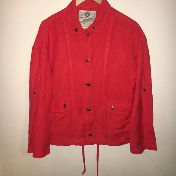 Red Linen Jacket - Picture 2 of 4